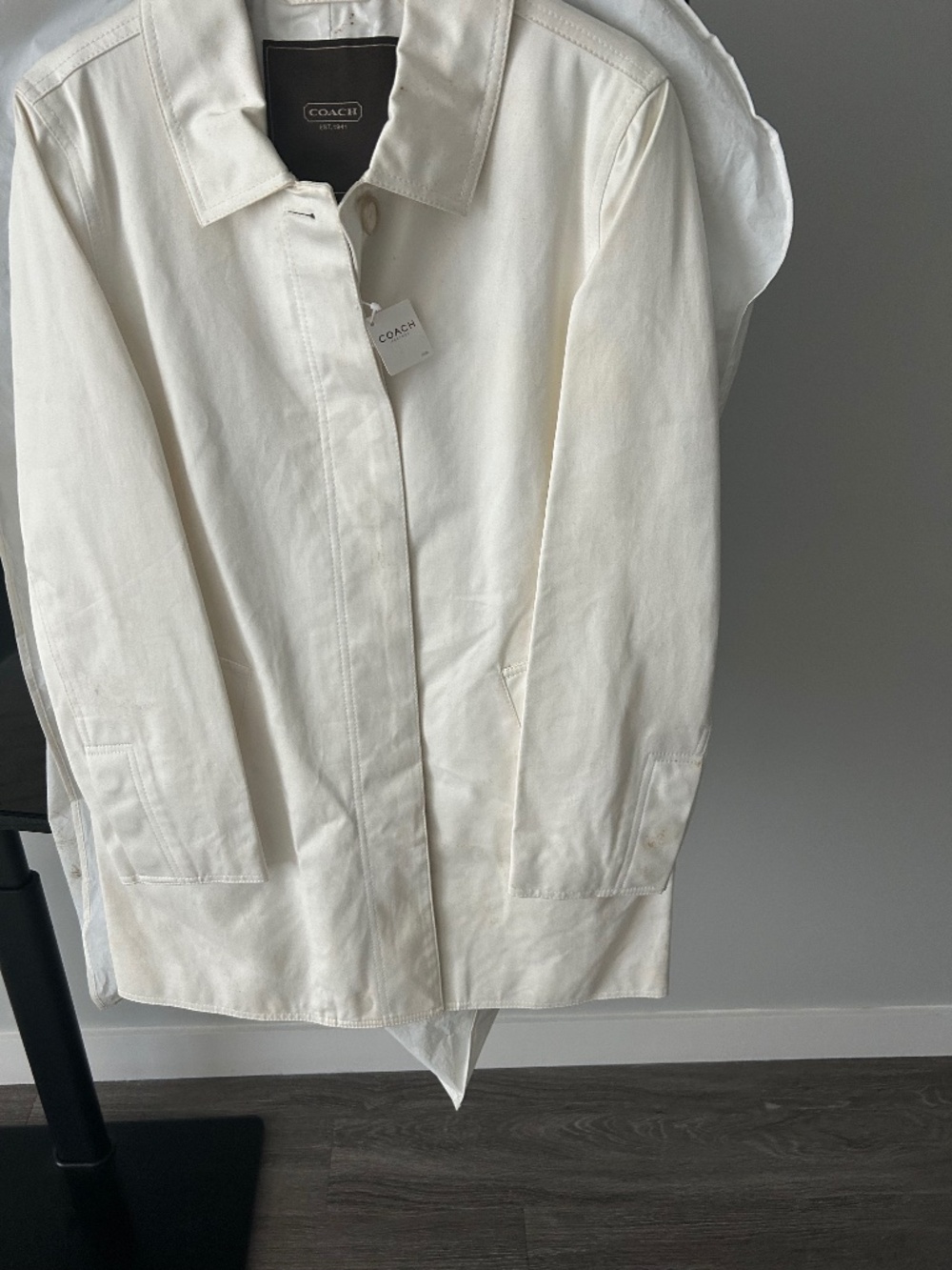 Coach rain coat with tags